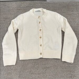 Abercrombie Crew Cardigan Sweater Ivory XS